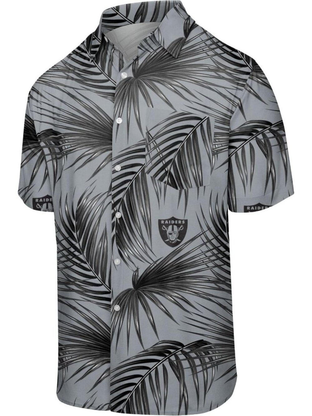 Tropical Floral Button-Up Shirt for Men | NFL Team Logo Aloha Style Top